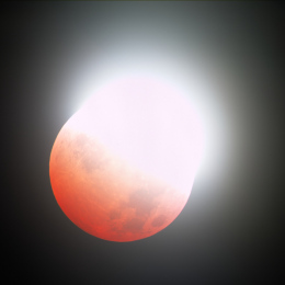 Éclipse totale de Lune, phase partielle