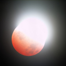 Éclipse totale de Lune, phase partielle